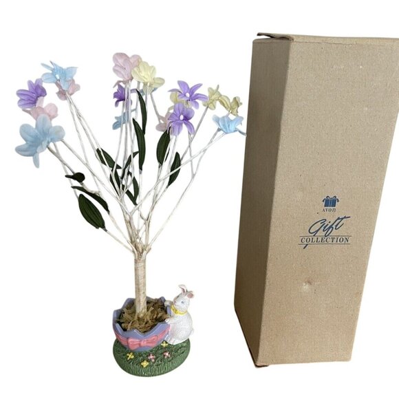Holiday Christmas Spring Flower Easter Tree with Bunny NIB - Picture 1 of 4